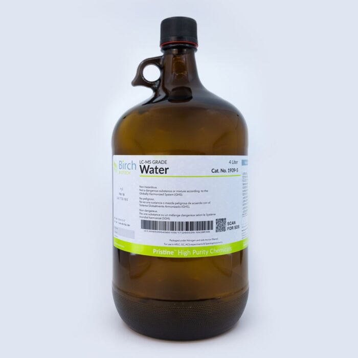 Birch Biotech PRISTINE Water, LC-MS Grade, 4 Liter (4/Case)
