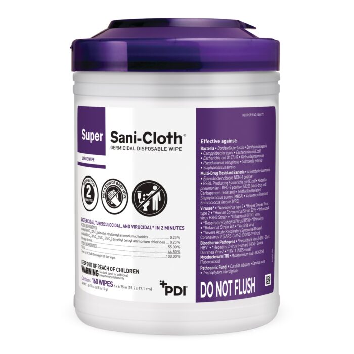 PDI® Super Sani-Cloth® Germicidal Disposable Wipes