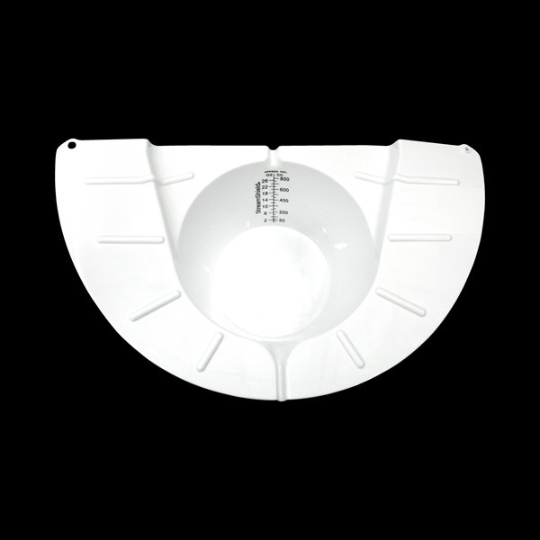 Tanner Scientific? StreamShield? Commmode Specimen Collection Hat, 800mL, White, Black Graduations