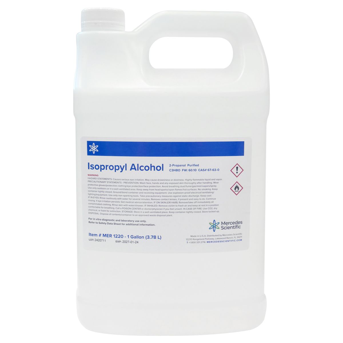 Alcohol Isopropyl 99% 1 Gal (HAZ)